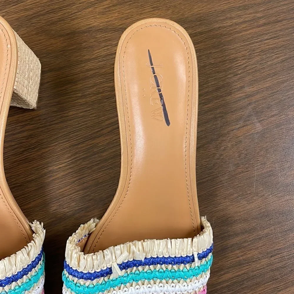 J. Crew Faux-raffia heeled sandals*